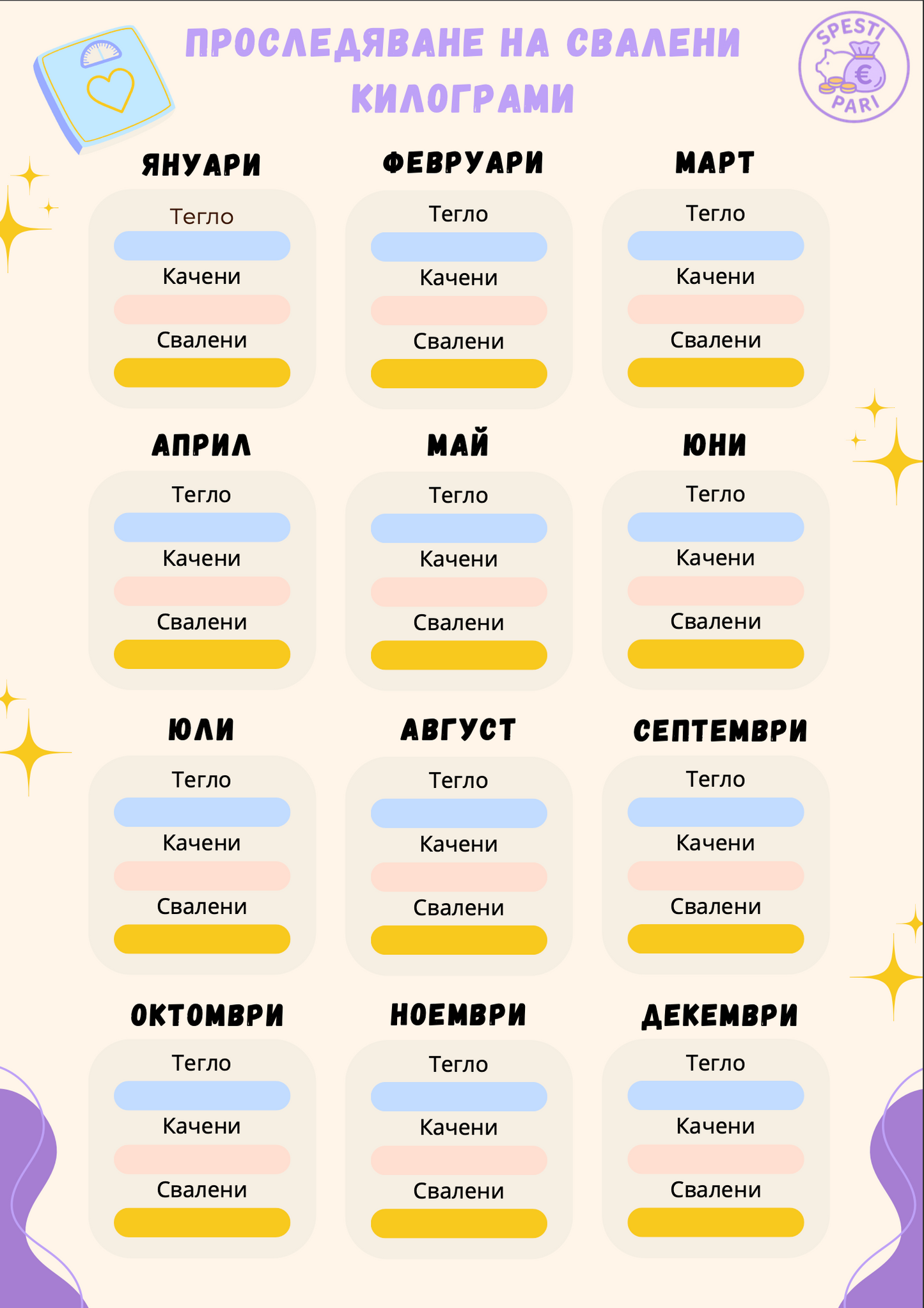 Проследяване На Свалени Килограми